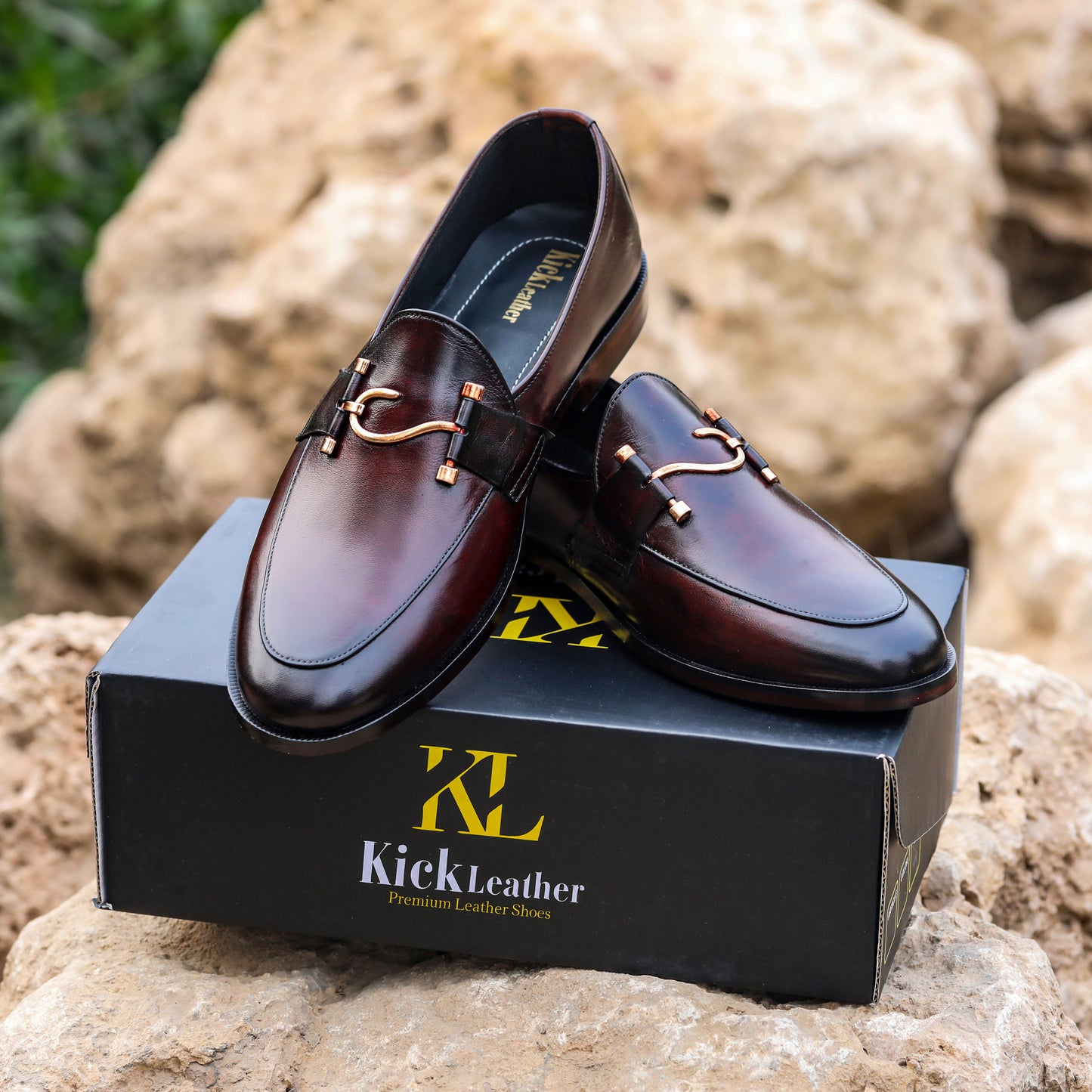 Kick Leather Pure Handmade Shoes-165